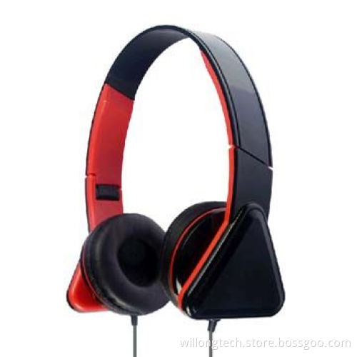 DJ Headphones, Stereo Sound, Triangle Shape Ear-lap, 3.5mm Plug